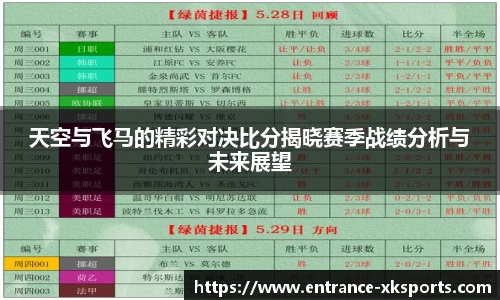天空与飞马的精彩对决比分揭晓赛季战绩分析与未来展望